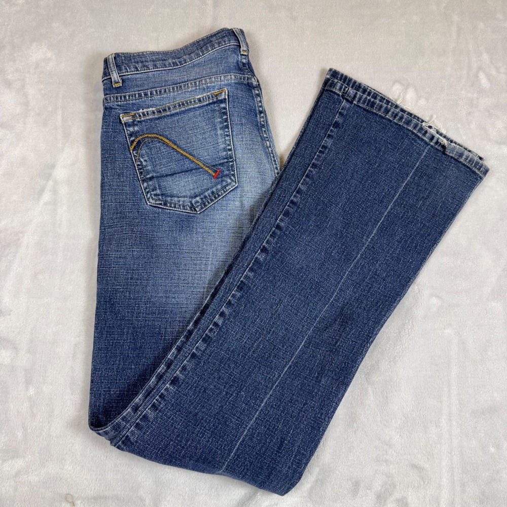 Guess Stretch Denim Low‎ Rise Flare Leg Jeans Womens Size 30 Blue Y2K